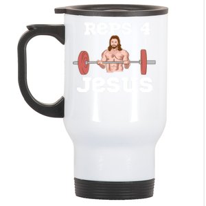 Jesus Weightlifting Funny Workout Reps 4 Jesus Deadlifter Great Gift Stainless Steel Travel Mug