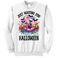 Just Waiting For Halloween Funny Halloween Sweatshirt