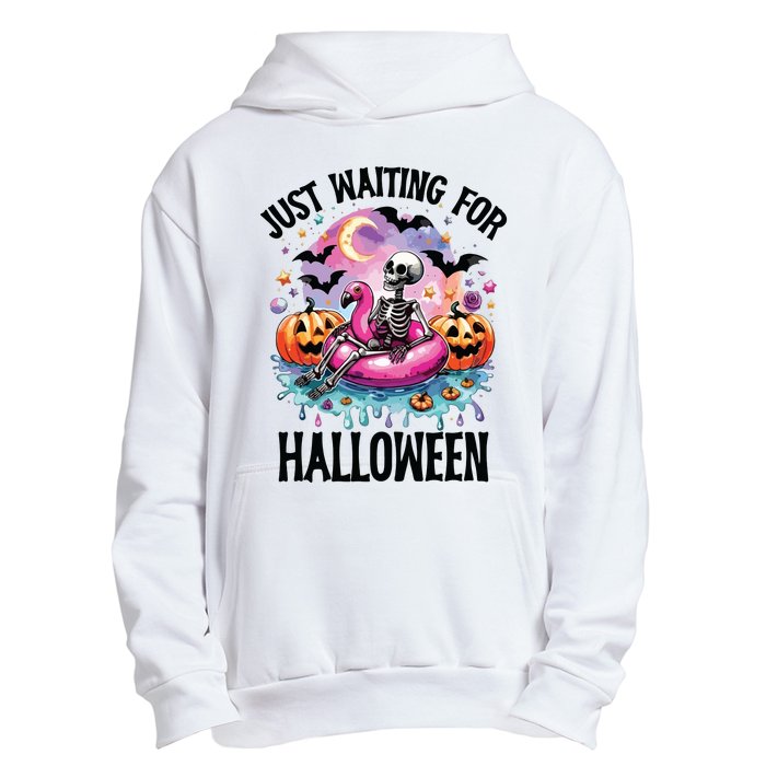 Just Waiting For Halloween Funny Halloween Urban Pullover Hoodie