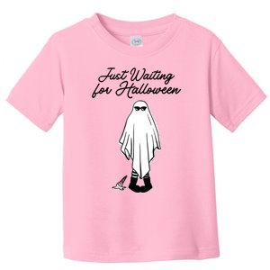 Just Waiting For Halloween Spooky Ghost Summer Halloween Toddler T-Shirt