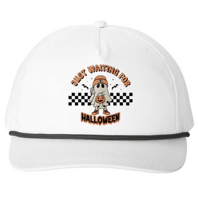 Just Waiting For Halloween Funny Ghost Ghoul Snapback Five-Panel Rope Hat