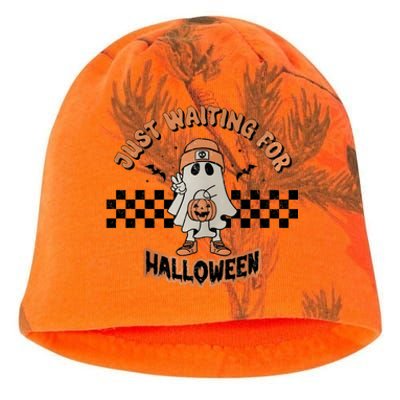 Just Waiting For Halloween Funny Ghost Ghoul Kati - Camo Knit Beanie