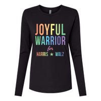 Joyful Warrior For Kamala Harris Tim Walz 2024 Womens Cotton Relaxed Long Sleeve T-Shirt