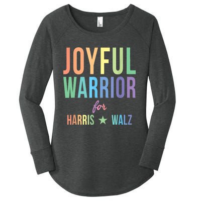 Joyful Warrior For Kamala Harris Tim Walz 2024 Women's Perfect Tri Tunic Long Sleeve Shirt