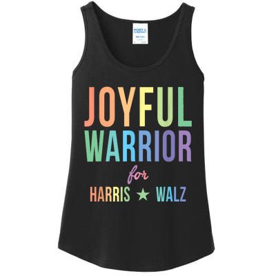 Joyful Warrior For Kamala Harris Tim Walz 2024 Ladies Essential Tank