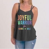 Joyful Warrior For Kamala Harris Tim Walz 2024 Women's Strappy Tank