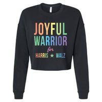 Joyful Warrior For Kamala Harris Tim Walz 2024 Cropped Pullover Crew