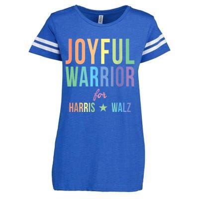 Joyful Warrior For Kamala Harris Tim Walz 2024 Enza Ladies Jersey Football T-Shirt