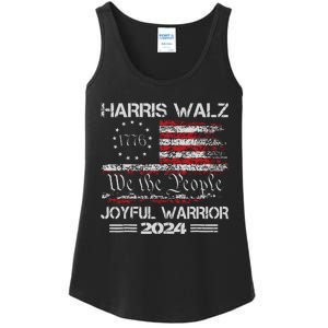 Joyful Warrior For Kamala Harris Tim Walz 2024 Ladies Essential Tank