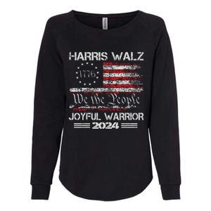 Joyful Warrior For Kamala Harris Tim Walz 2024 Womens California Wash Sweatshirt