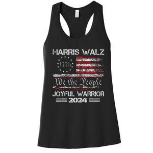 Joyful Warrior For Kamala Harris Tim Walz 2024 Women's Racerback Tank