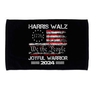 Joyful Warrior For Kamala Harris Tim Walz 2024 Microfiber Hand Towel