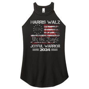 Joyful Warrior For Kamala Harris Tim Walz 2024 Women's Perfect Tri Rocker Tank