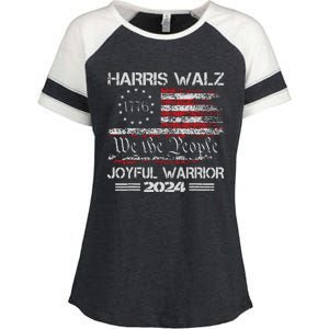 Joyful Warrior For Kamala Harris Tim Walz 2024 Enza Ladies Jersey Colorblock Tee