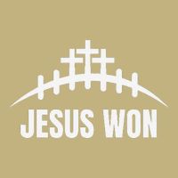 Jesus Won Football Crosses Salvation Testimony Christian Cooling Performance Crew T-Shirt
