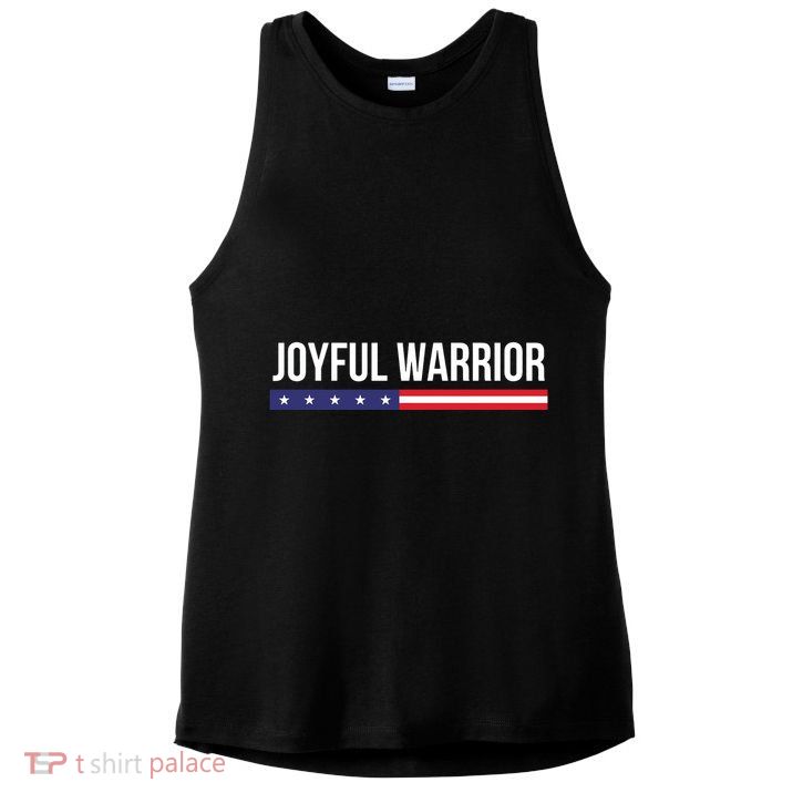 Joyful Warrior Funny Retro Inspired Quote Saying Gifts Ladies PosiCharge Tri-Blend Wicking Tank