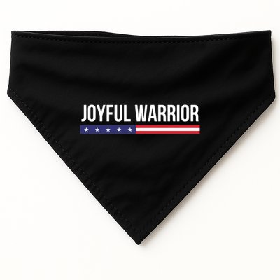 Joyful Warrior Funny Retro Inspired Quote Saying Gifts USA-Made Doggie Bandana