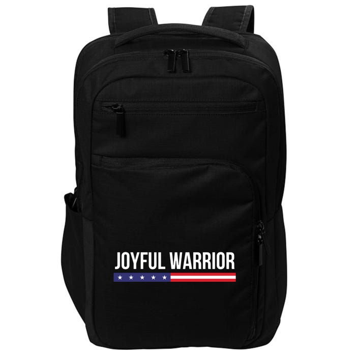 Joyful Warrior Funny Retro Inspired Quote Saying Gifts Impact Tech Backpack