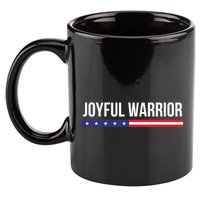 Joyful Warrior Funny Retro Inspired Quote Saying Gifts 11oz C Handle Ceramic Mug