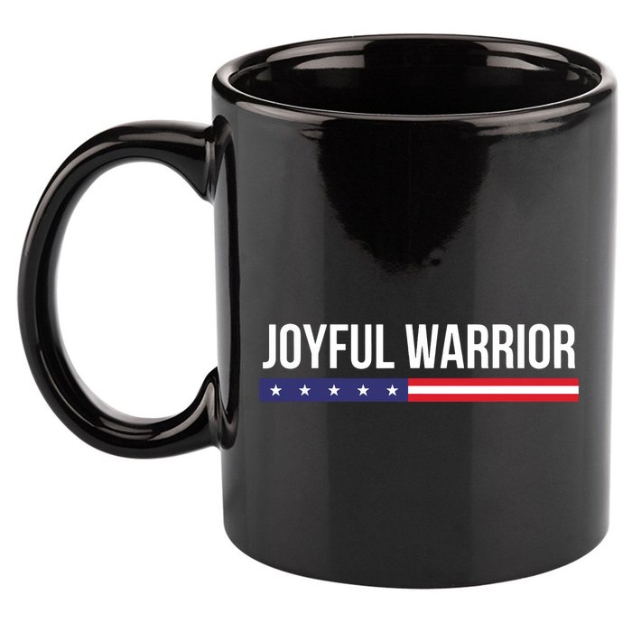 Joyful Warrior Funny Retro Inspired Quote Saying Gifts 11oz C Handle Ceramic Mug