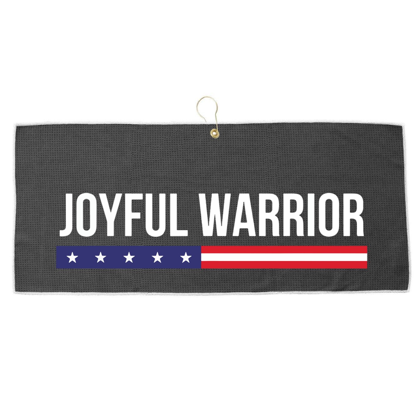 Joyful Warrior Funny Retro Inspired Quote Saying Gifts Large Microfiber Waffle Golf Towel