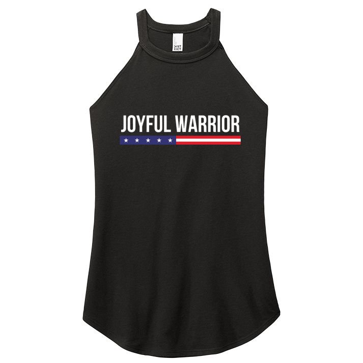 Joyful Warrior Funny Retro Inspired Quote Saying Gifts Women's Perfect Tri Rocker Tank