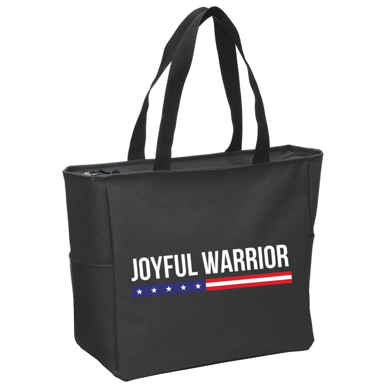 Joyful Warrior Funny Retro Inspired Quote Saying Gifts Zip Tote Bag