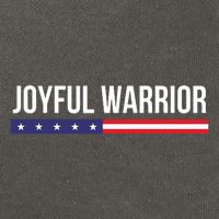Joyful Warrior Funny Retro Inspired Quote Saying Gifts Cotton Canvas Backpack