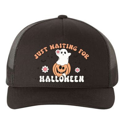 Just Waiting For Halloween Pumpkkin Cute Ghost Gift Yupoong Adult 5-Panel Trucker Hat