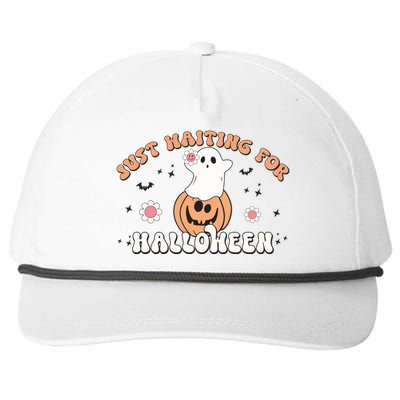 Just Waiting For Halloween Pumpkkin Cute Ghost Gift Snapback Five-Panel Rope Hat