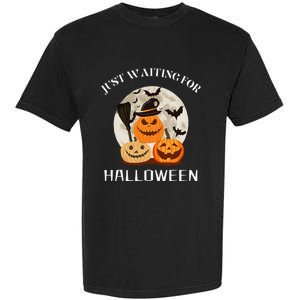 Just Waiting For Halloween Pumpkins Garment-Dyed Heavyweight T-Shirt