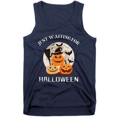 Just Waiting For Halloween Pumpkins Tank Top