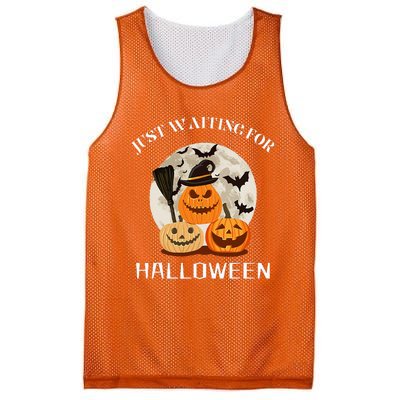 Just Waiting For Halloween Pumpkins Mesh Reversible Basketball Jersey Tank