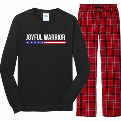 Joyful Warrior Funny Retro Inspired Quote Saying Gifts Long Sleeve Pajama Set