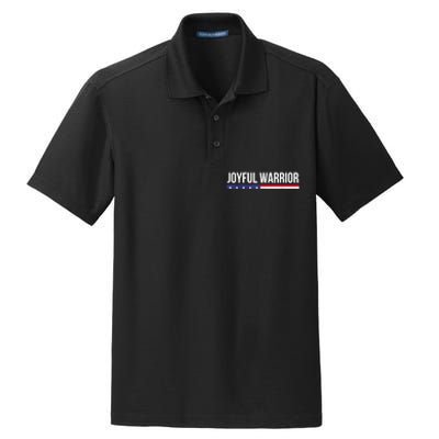 Joyful Warrior Funny Retro Inspired Quote Saying Gifts Dry Zone Grid Polo