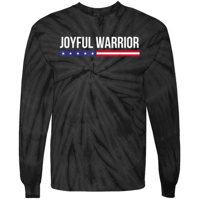 Joyful Warrior Funny Retro Inspired Quote Saying Gifts Tie-Dye Long Sleeve Shirt