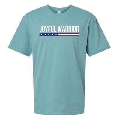 Joyful Warrior Funny Retro Inspired Quote Saying Gifts Sueded Cloud Jersey T-Shirt