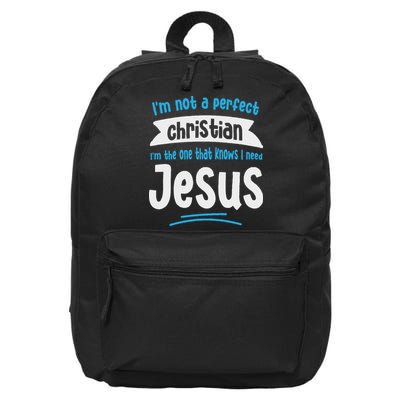 Jesus Women Fun Christian Bible Faith Jesus 16 in Basic Backpack