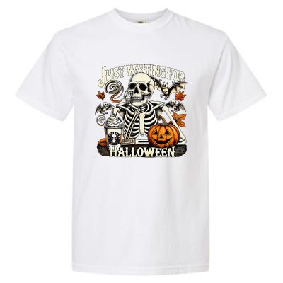 Just Waiting For Halloween Skeleton Summerween Garment-Dyed Heavyweight T-Shirt