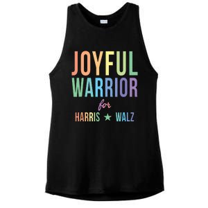 Joyful Warrior For Kamala Harris Tim Walz 2024 Ladies PosiCharge Tri-Blend Wicking Tank