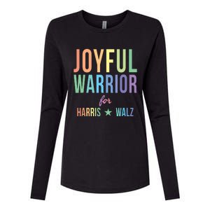 Joyful Warrior For Kamala Harris Tim Walz 2024 Womens Cotton Relaxed Long Sleeve T-Shirt