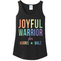 Joyful Warrior For Kamala Harris Tim Walz 2024 Ladies Essential Tank