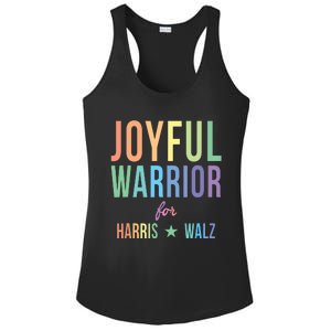 Joyful Warrior For Kamala Harris Tim Walz 2024 Ladies PosiCharge Competitor Racerback Tank