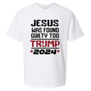 Jesus Was Found Guilty Too Take America Back Trump 2024 Sueded Cloud Jersey T-Shirt