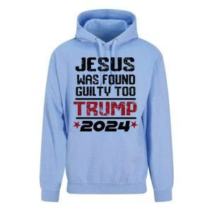 Jesus Was Found Guilty Too Take America Back Trump 2024 Unisex Surf Hoodie