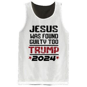 Jesus Was Found Guilty Too Take America Back Trump 2024 Mesh Reversible Basketball Jersey Tank