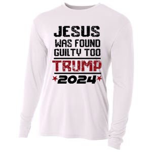 Jesus Was Found Guilty Too Take America Back Trump 2024 Cooling Performance Long Sleeve Crew