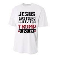 Jesus Was Found Guilty Too Take America Back Trump 2024 Performance Sprint T-Shirt