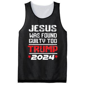 Jesus Was Found Guilty Too Take America Back Trump 2024 Mesh Reversible Basketball Jersey Tank