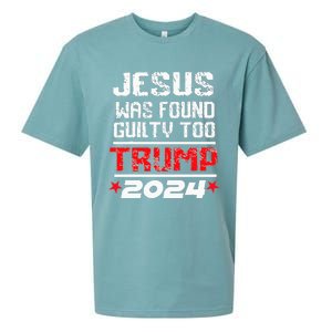 Jesus Was Found Guilty Too Take America Back Trump 2024 Sueded Cloud Jersey T-Shirt